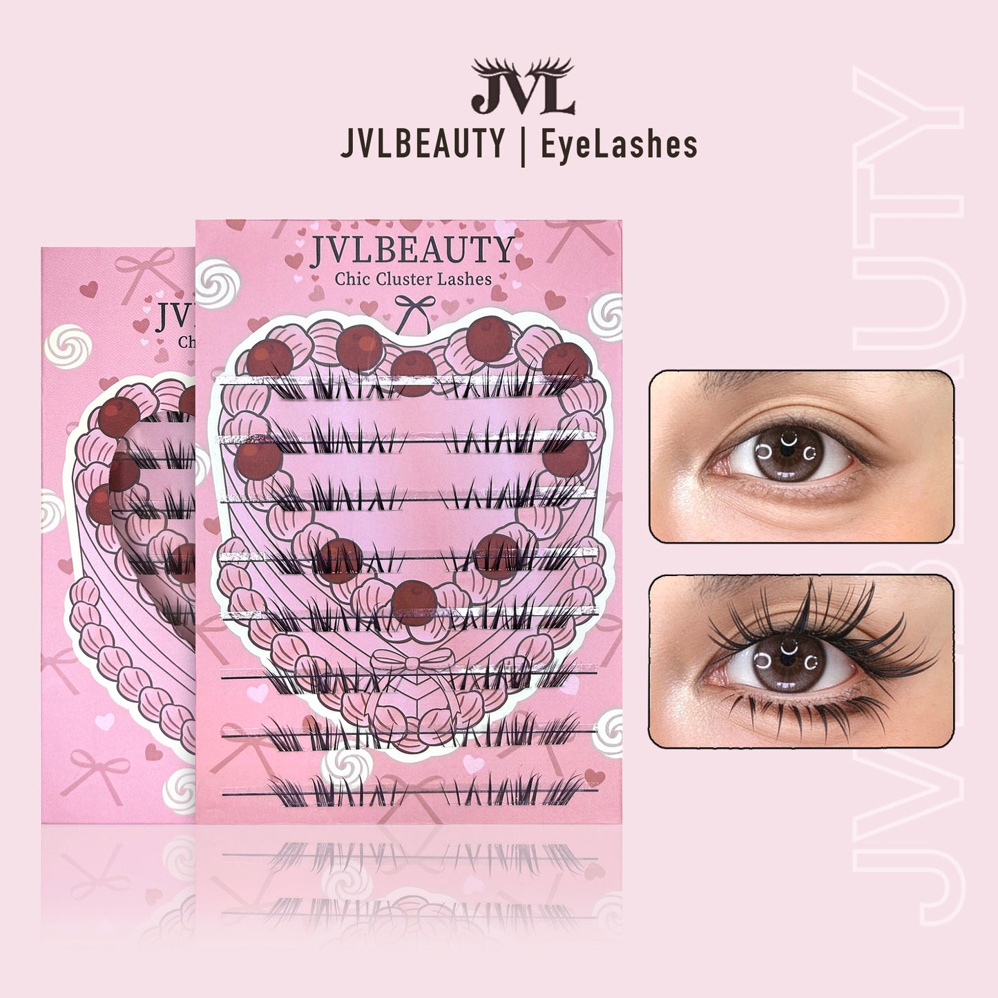 JVLBEAUTY 【Cherry Pudding】 Voluminous Lengthening Lower False Lashes