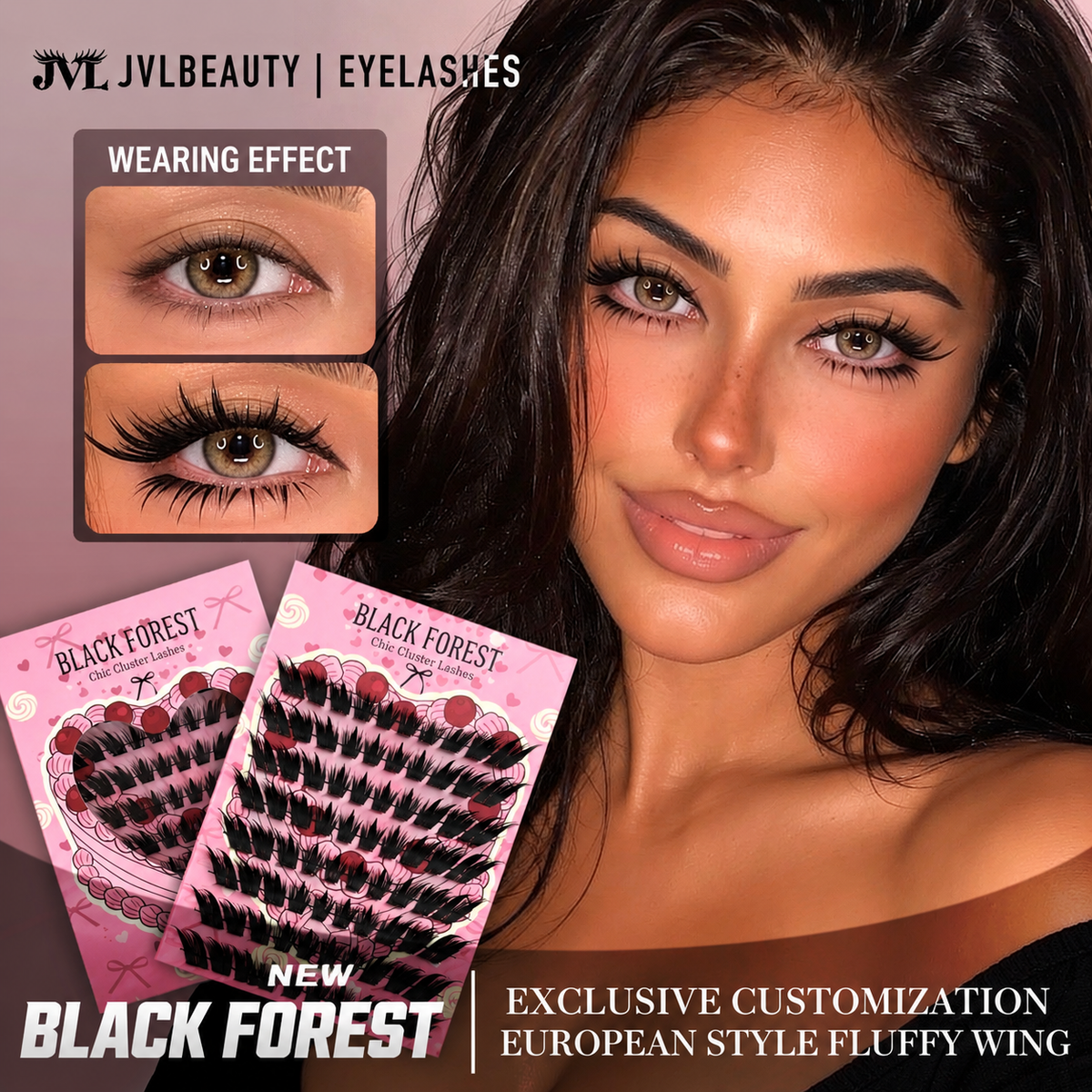 JVLBEAUTY 【Black Forest】 Fox Eye Extra Voluminous False Lashes