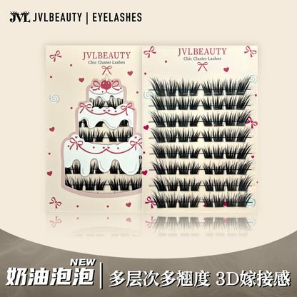 JVLBEAUTY 【Cream Bubble】 Voluminous Glam Multi-Curl False Lashes