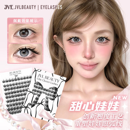 JVLBEAUTY 【Sweet Doll】 J Curl Baby Soft Segmented Lashes — Manga-Inspired Lash Look