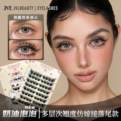 JVLBEAUTY 【Cream Bubble】 Voluminous Glam Multi-Curl False Lashes